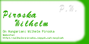 piroska wilhelm business card